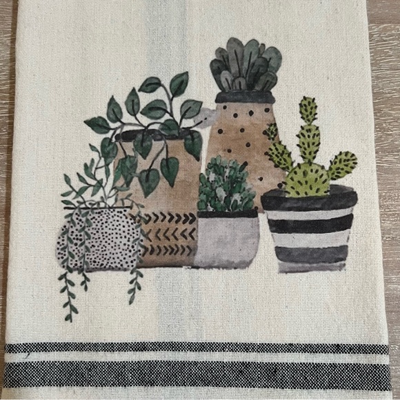 Boho Cactus Kitchen Hand Towel - Picture 3 of 6